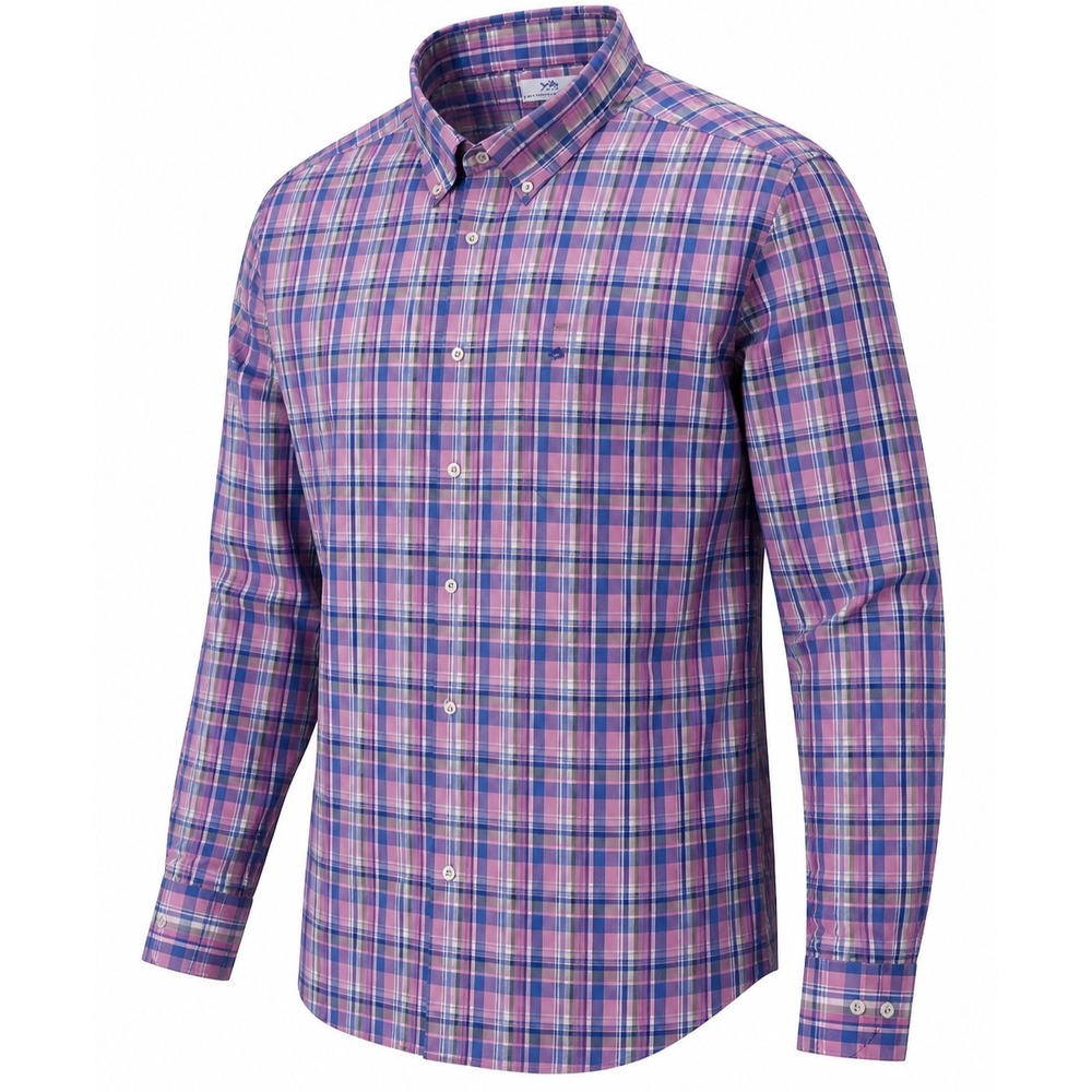 Southern Tide Shirt Mens XL Plaid Button Down Pink Blue Pastel Nylon LS